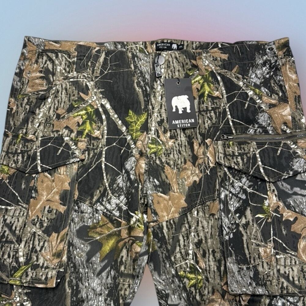 AMERICAN STITCH Men’s XXL Camouflage Twill Cargo Pant